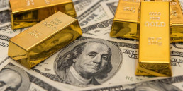 inflation or avec lingots et billets en Dollar