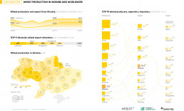 Graphiques de la production du blé en Ukraine