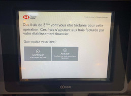 Frais de retrait dans un distributeur automatique de billets au Canada